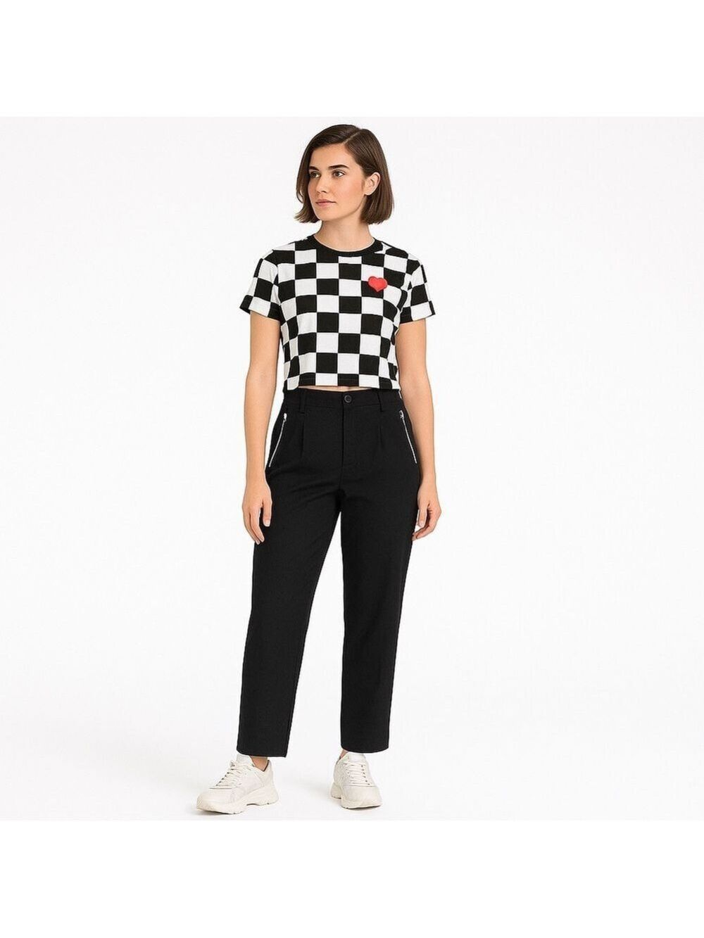 Michael Kors Black Pleated Front Trousers Ankle Length Pants Light Weight, 10